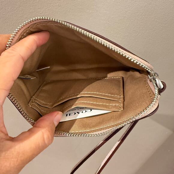 Coach Corner Zip Wristlet With Sparkly Butterfly Print CCJ72‼️choose 1 color‼️ - Picture 5 of 10